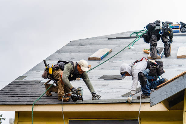 Professional Gutter Installation technician working in Wabash, IN